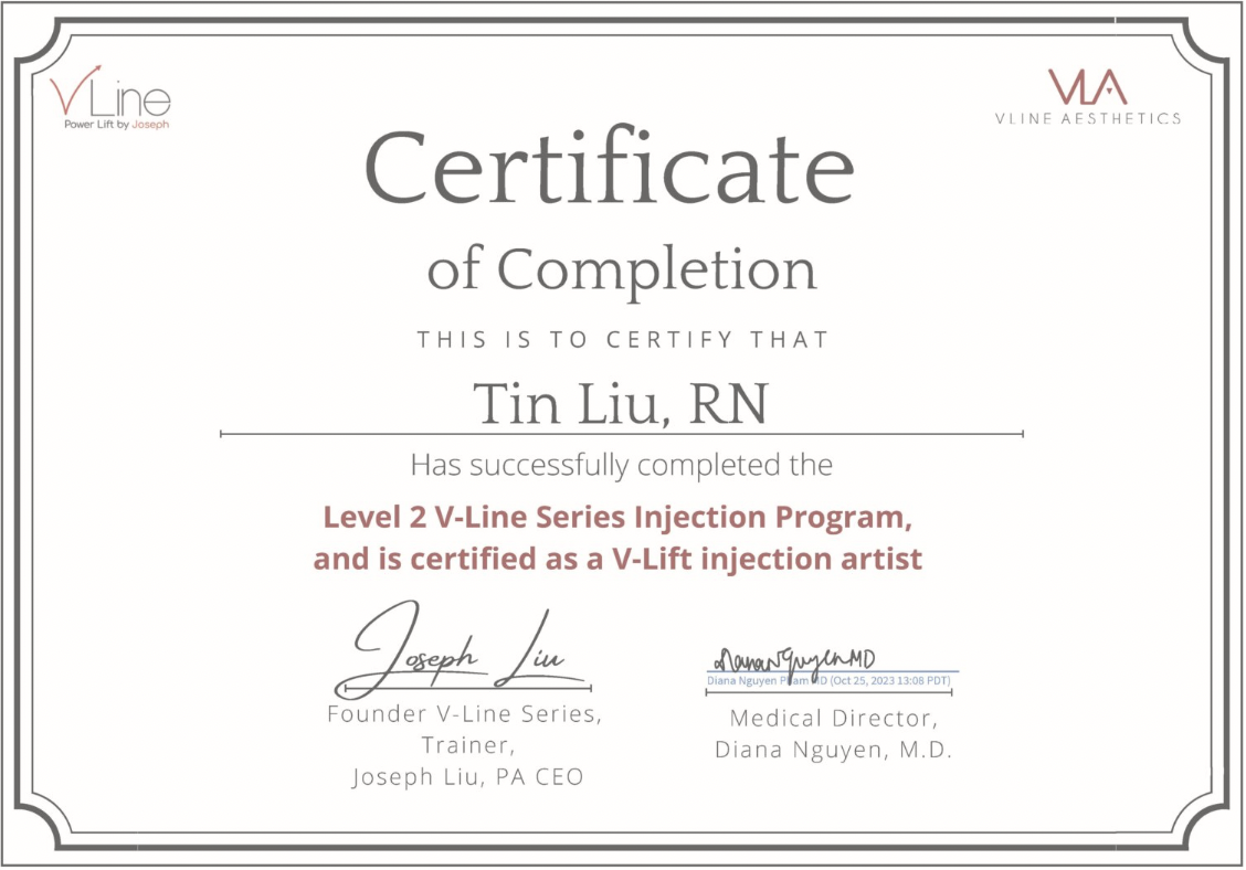 Gloria Chang RN Certificate